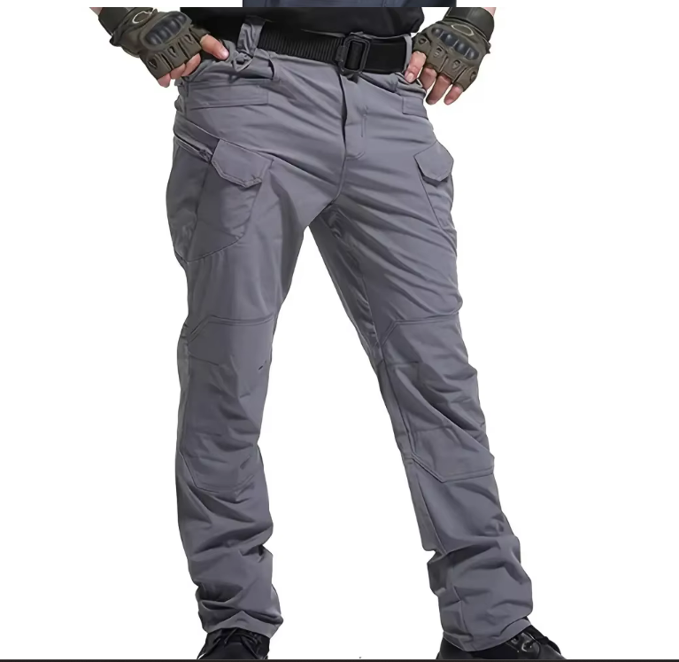 Waterproof tactical men's trousers made from advanced military fabric