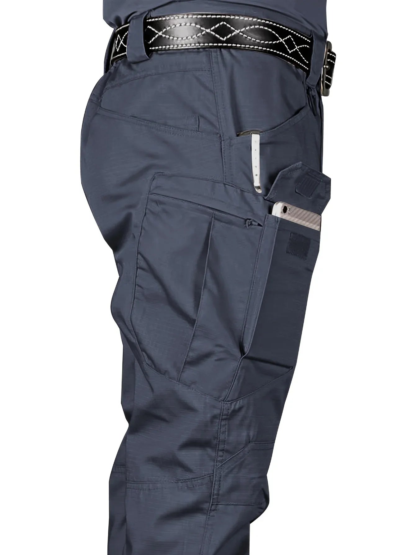 Waterproof tactical men's trousers made from advanced military fabric