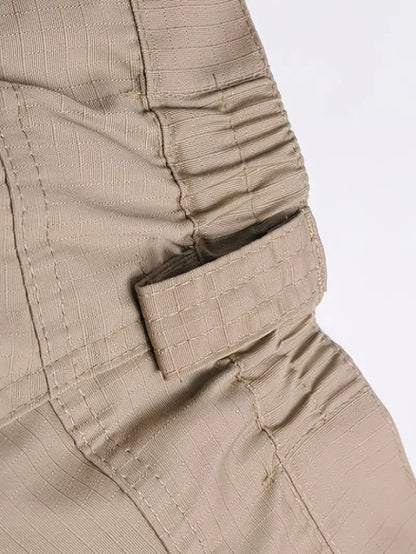Waterproof tactical men's trousers made from advanced military fabric