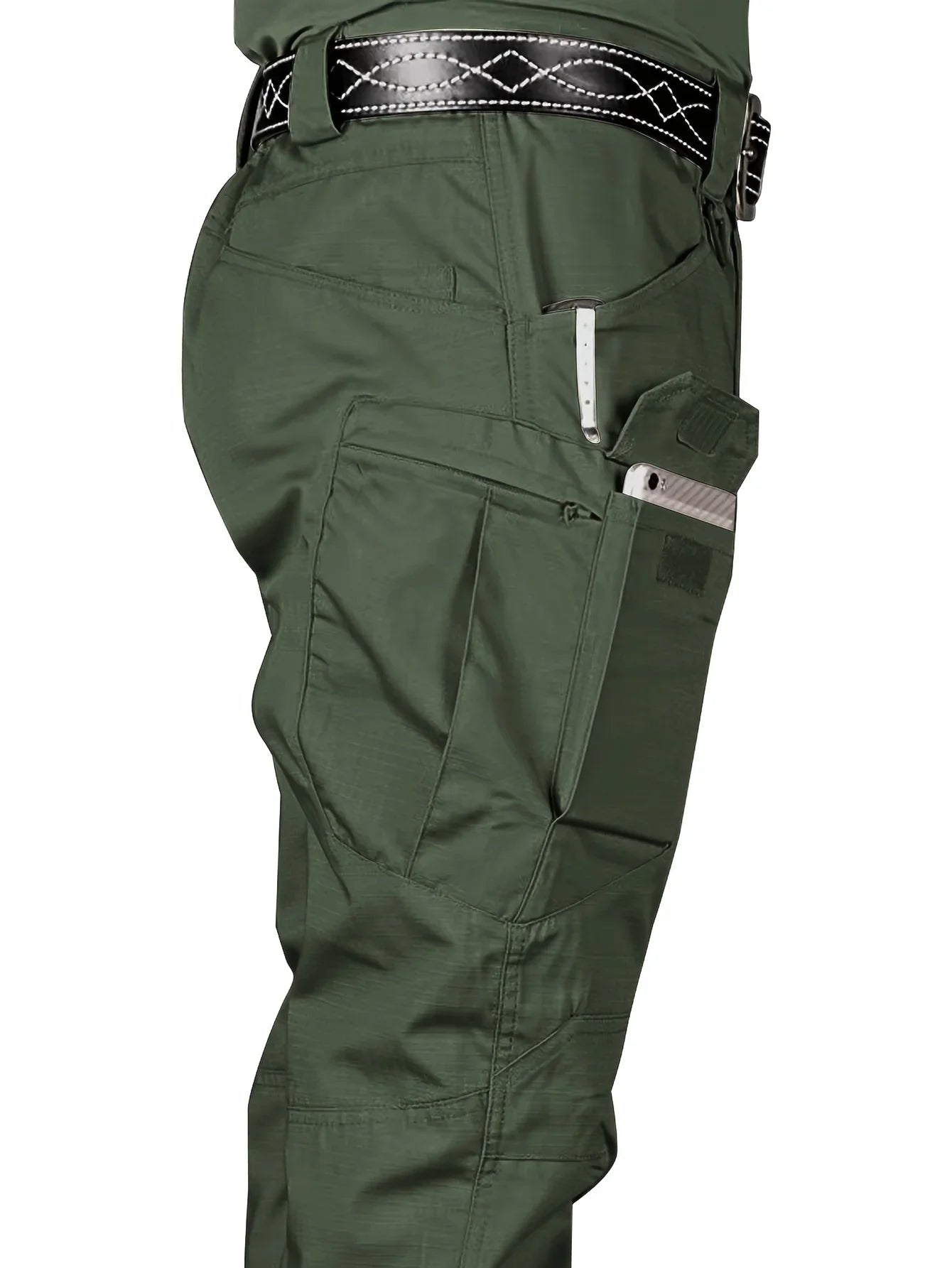 Waterproof tactical men's trousers made from advanced military fabric