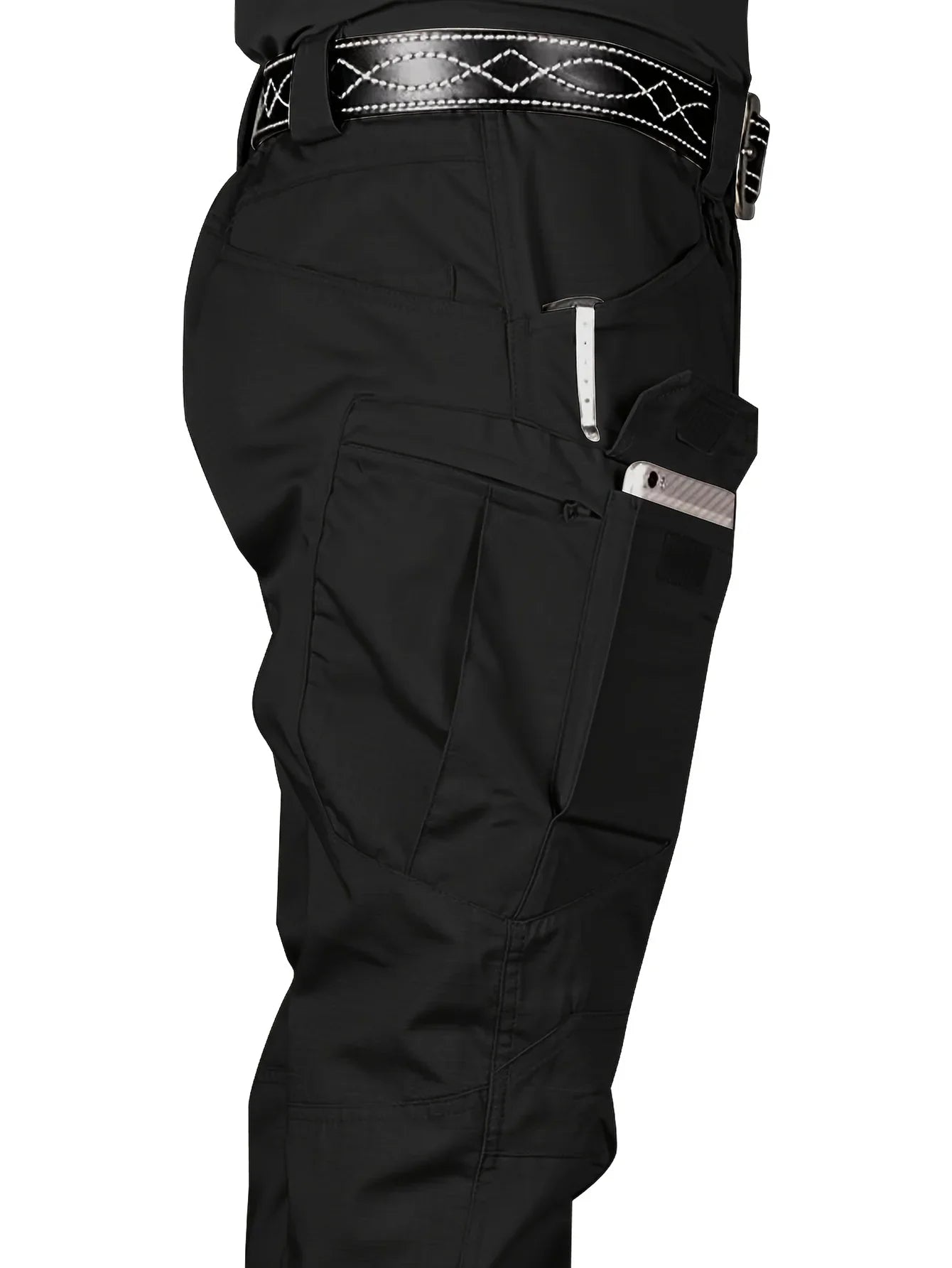 Waterproof tactical men's trousers made from advanced military fabric