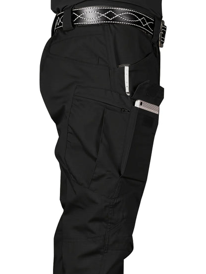Waterproof tactical men's trousers made from advanced military fabric