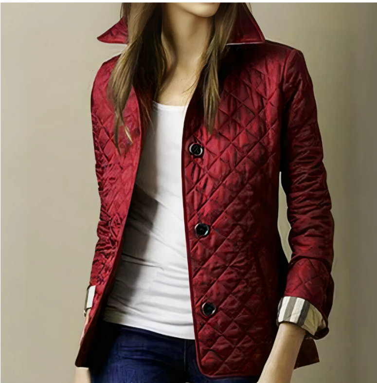 Evelyn women's jacket made from premium cotton with clean workmanship 