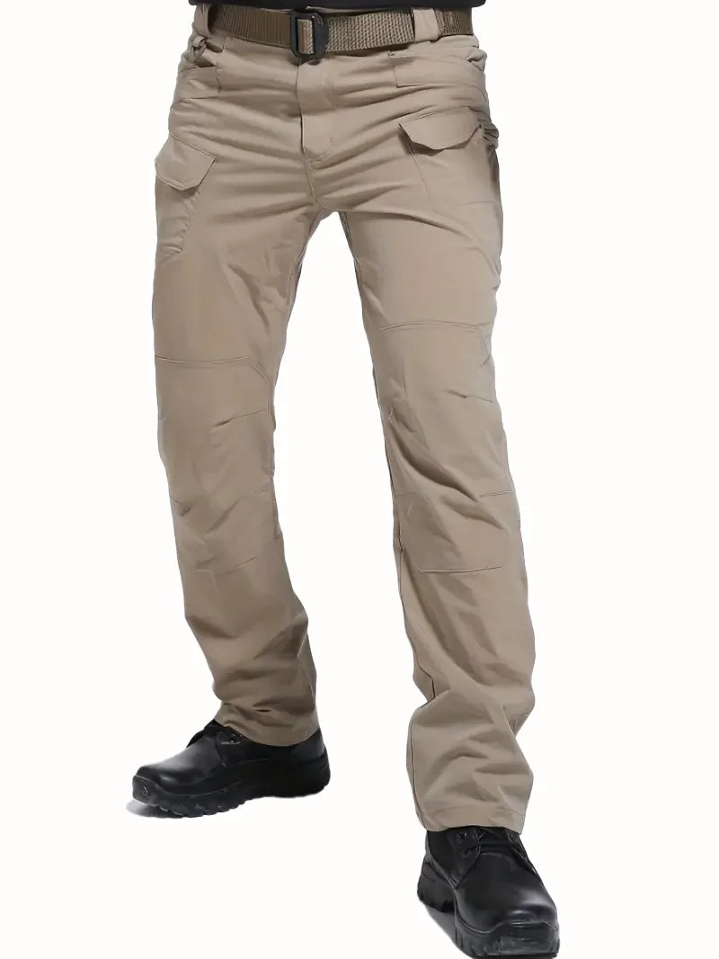Waterproof tactical men's trousers made from advanced military fabric